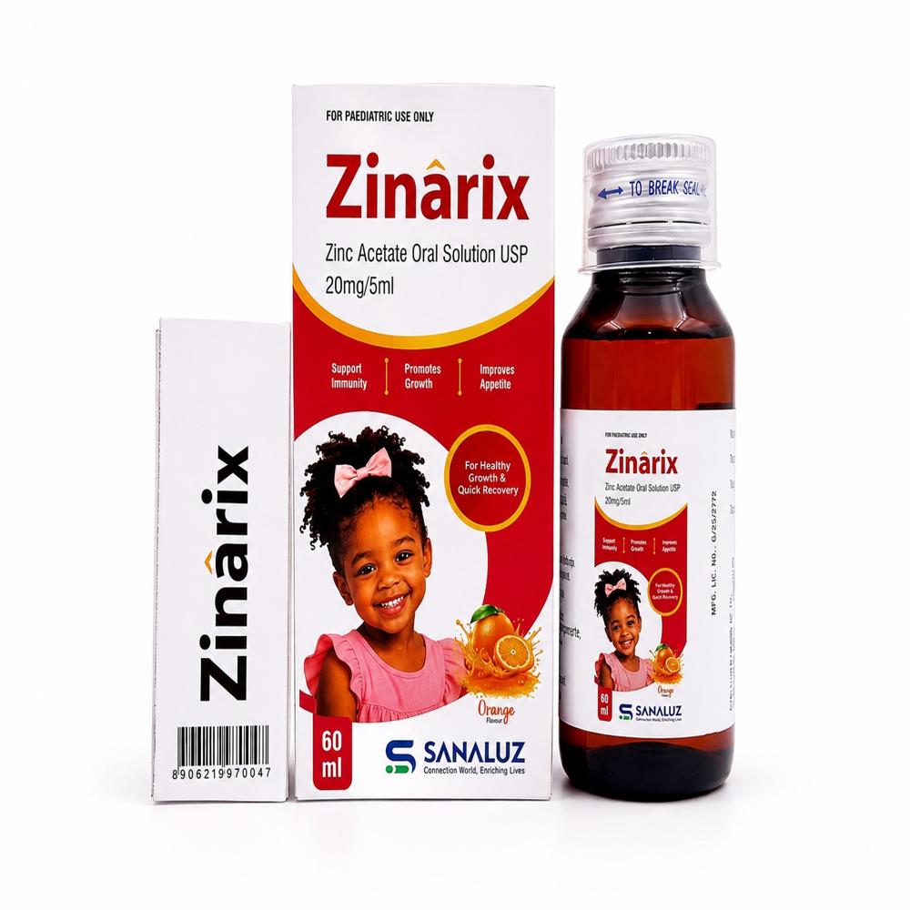 Zinarix - Zinc Acetate 20mg/5ml Oral Solution 60ml