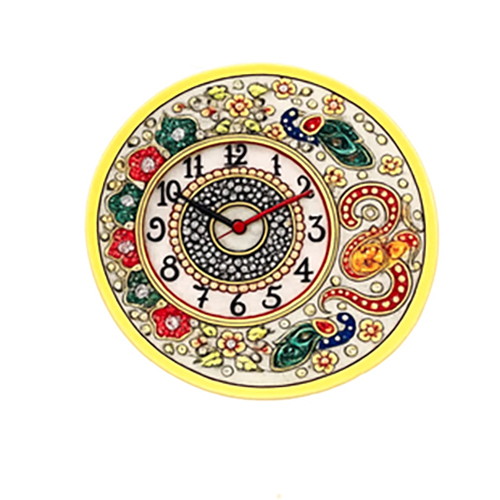 Marble Peacock Decorative Wall Clock