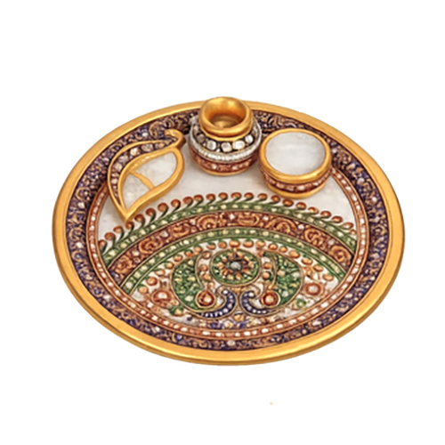 Marble Puja Thali Set