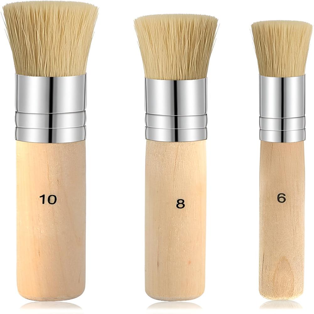Wooden Stencil Brush Set