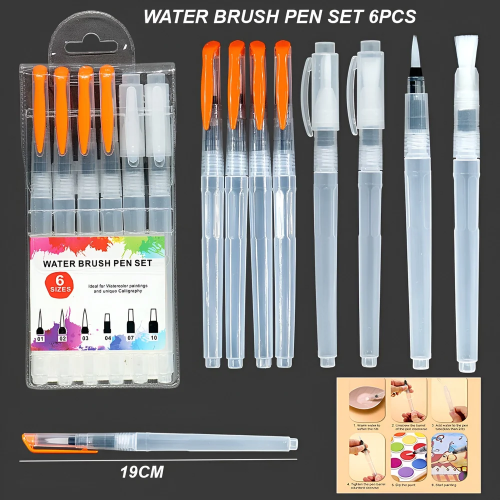 Watercolour Brush Pen 6Pcs