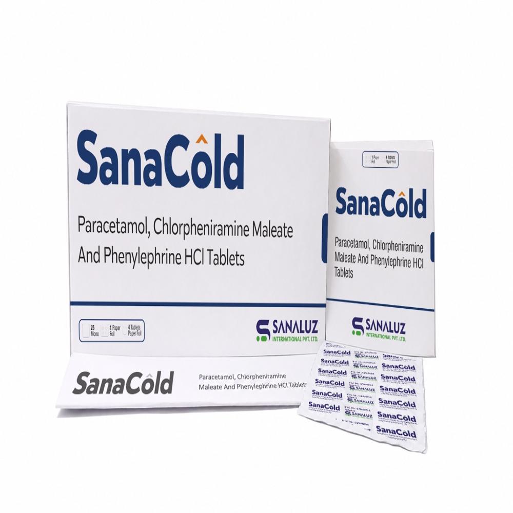 Sanacold - Paracetamol Chlorpheniramine Maleate and Phenylephrine HCL Tablet