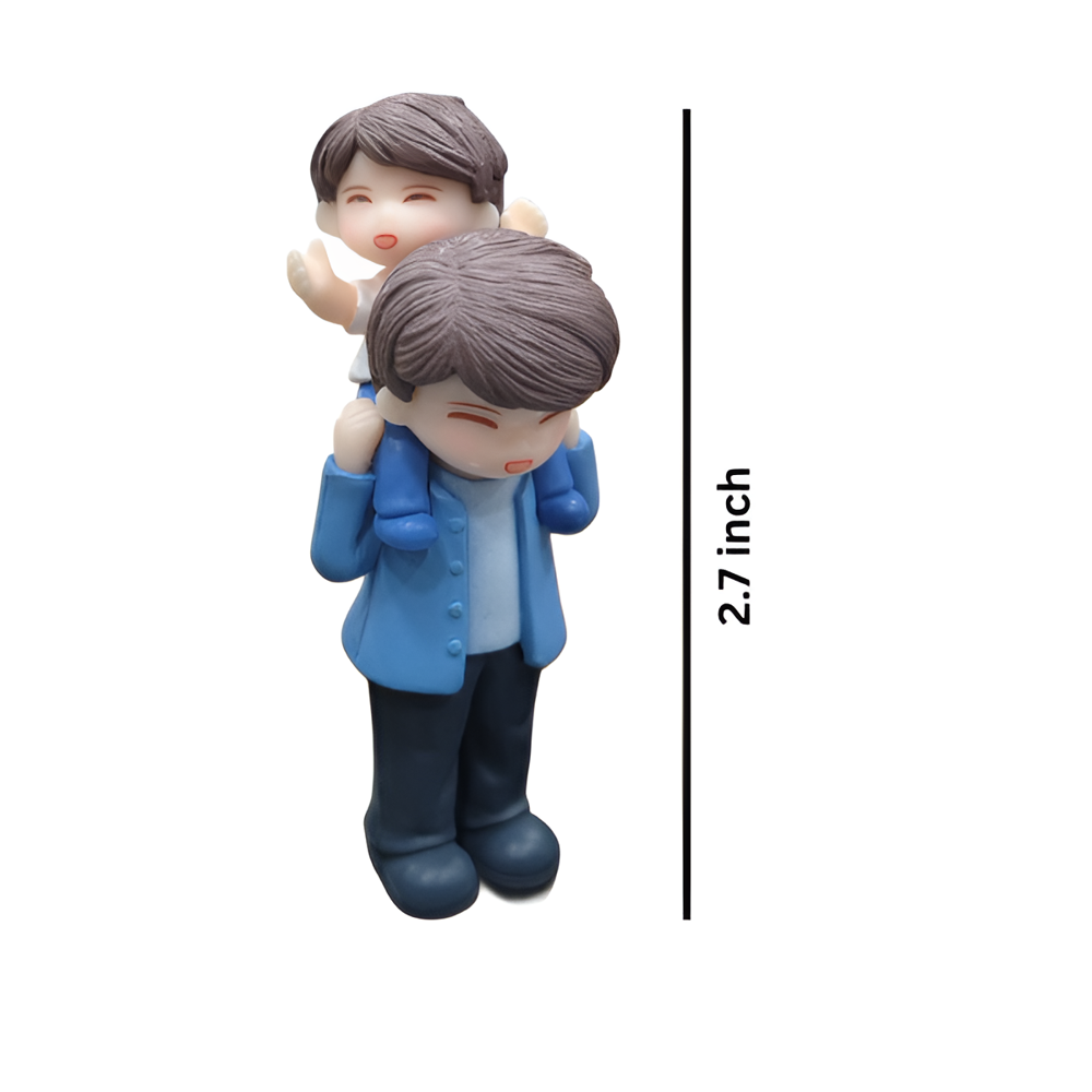 Cute Father And Child Miniature