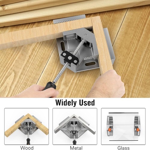 90 Degree Single Head Corner Clamp - Color: Silver
