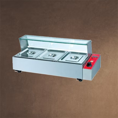 Electric Bain Marie With Glass Table Top 6 Pans