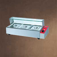 Electric Bain Marie With Glass Table Top 6 Pans