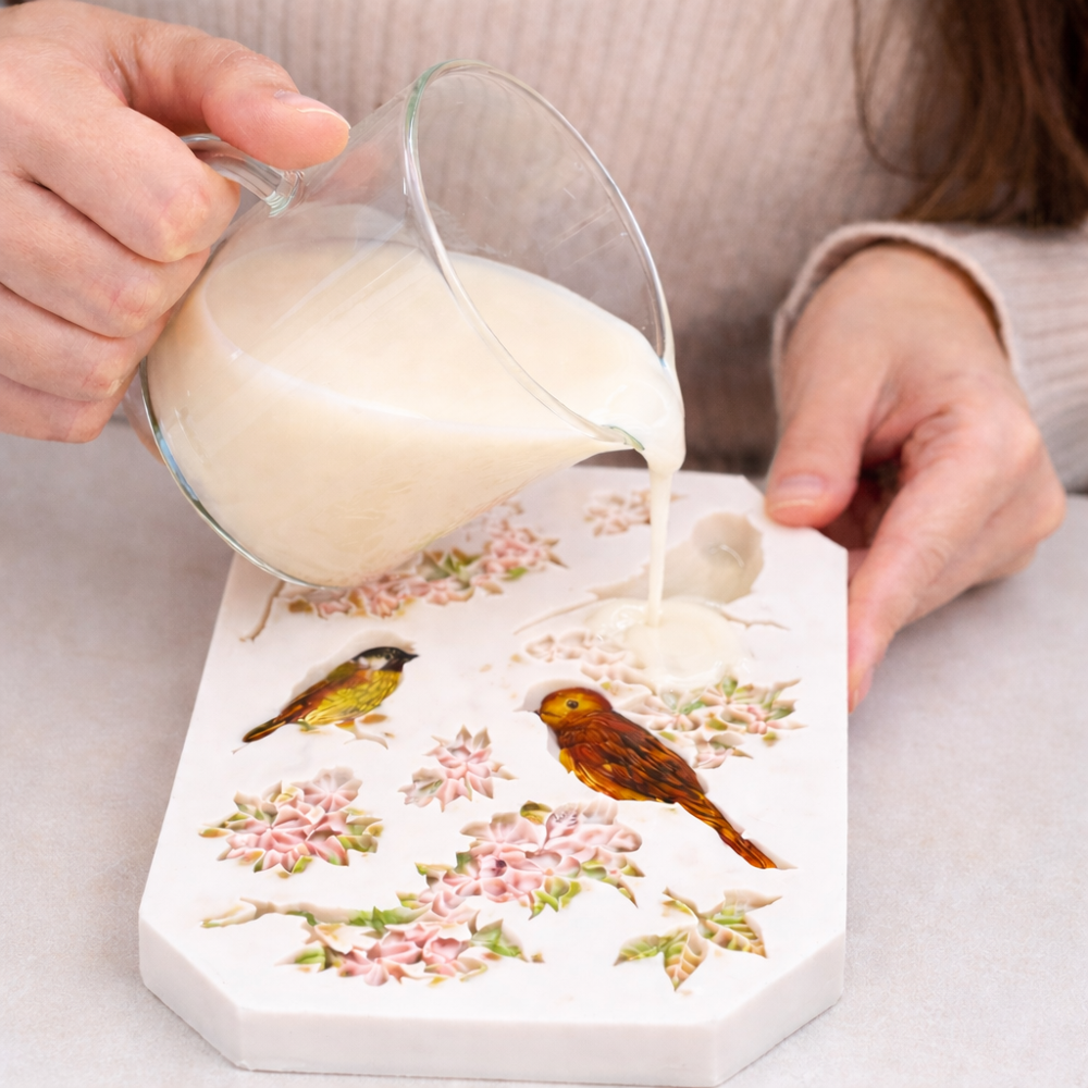 Bird & Blossoms Flower Silicone Candle Mould