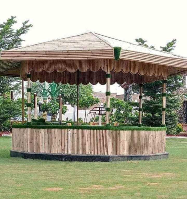 Modular Bamboo Gazebos - Color: Brown