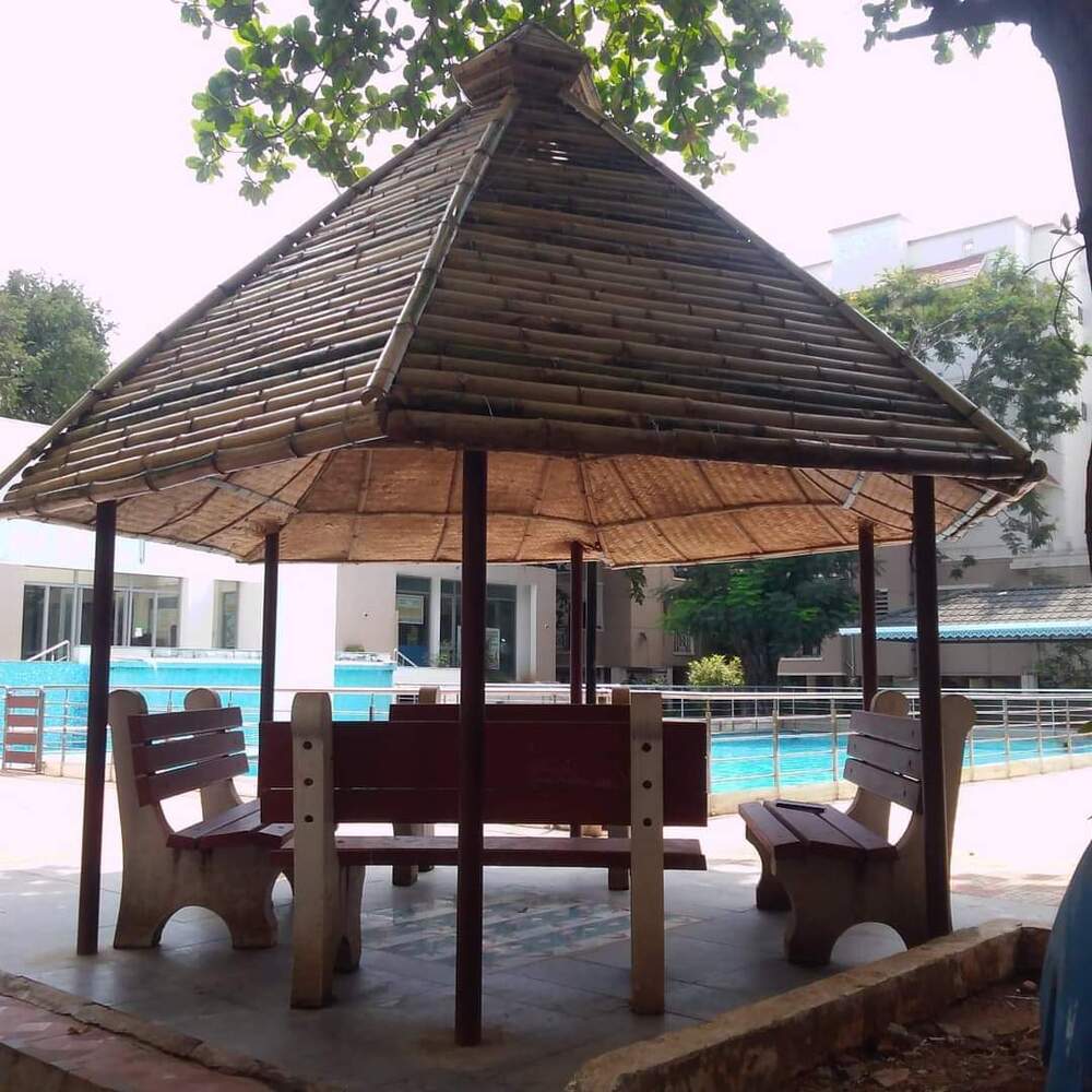 Brown Bamboo Garden Gazebo