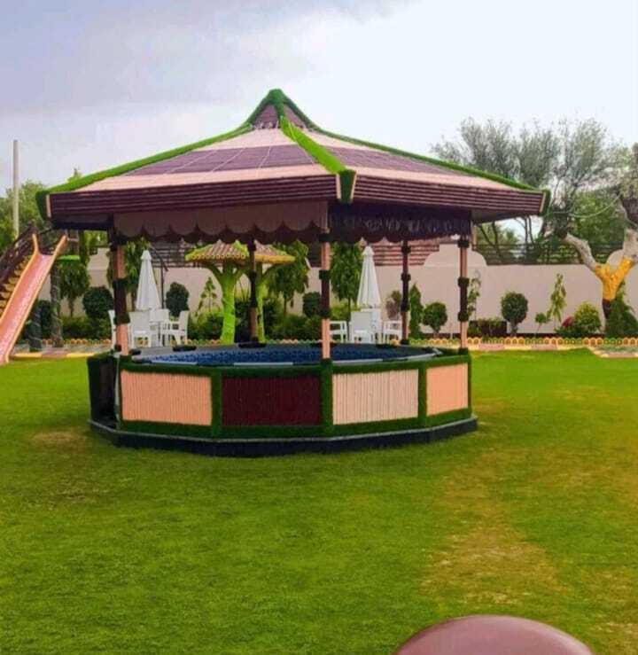 Brown Bamboo Garden Gazebo