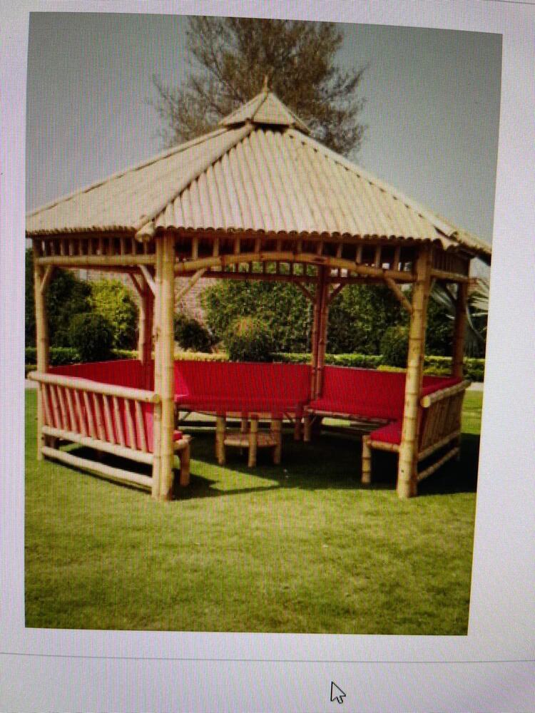 Brown Bamboo Garden Gazebo