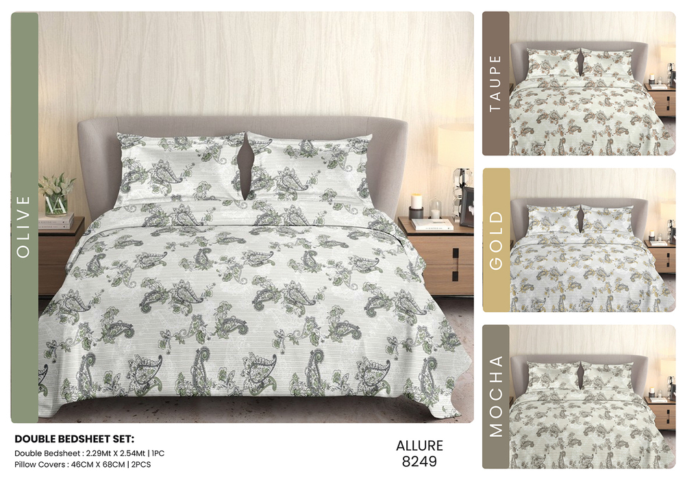 8249 Allure Cotton Double Bedsheet Set