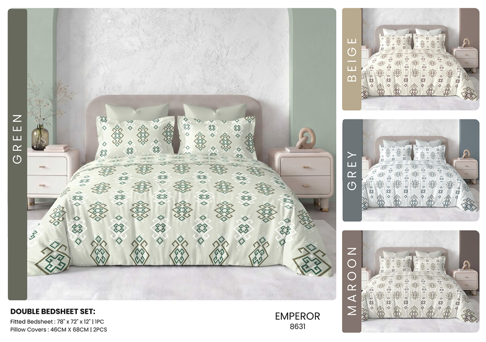 8631 Emperor Printed Double Bedsheet Set