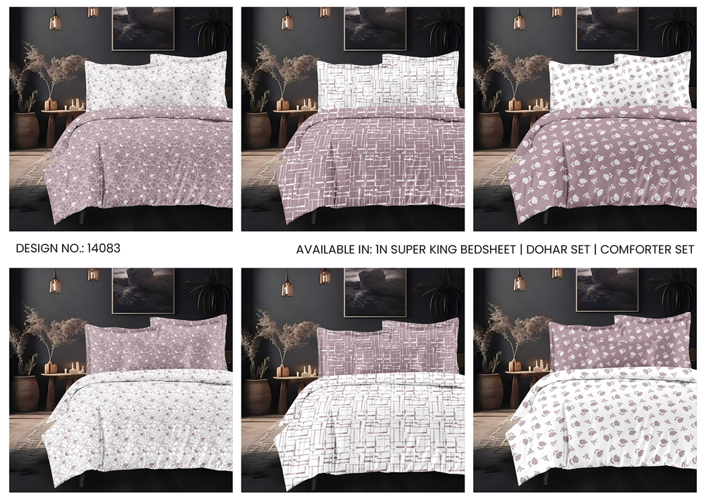14083 Cotton Double Bedsheet Set