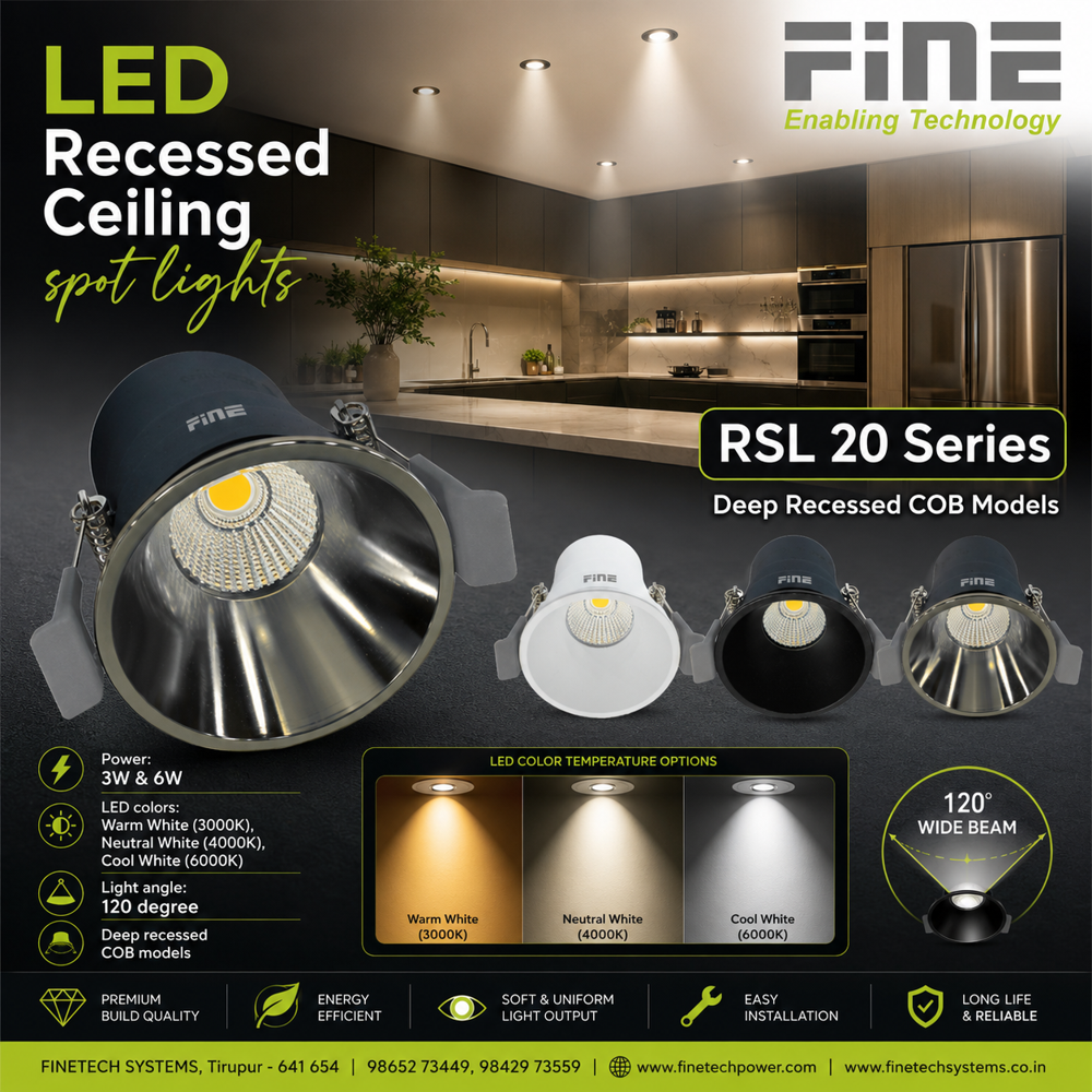 LED recessed ceiling spot lights