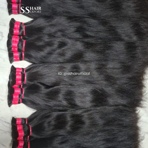 Straight Double Drawn Bulk Human Hair Braiding 100gm No Weft Bundle
