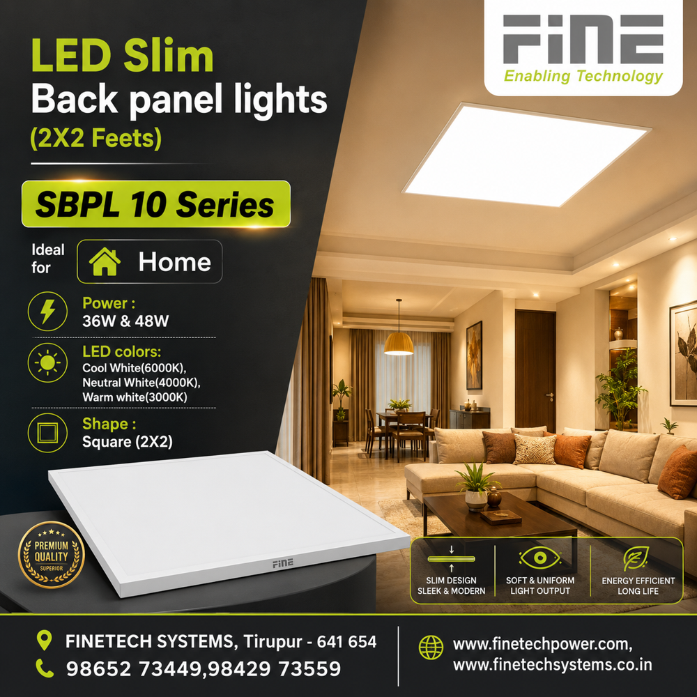 LED slim back panel lights