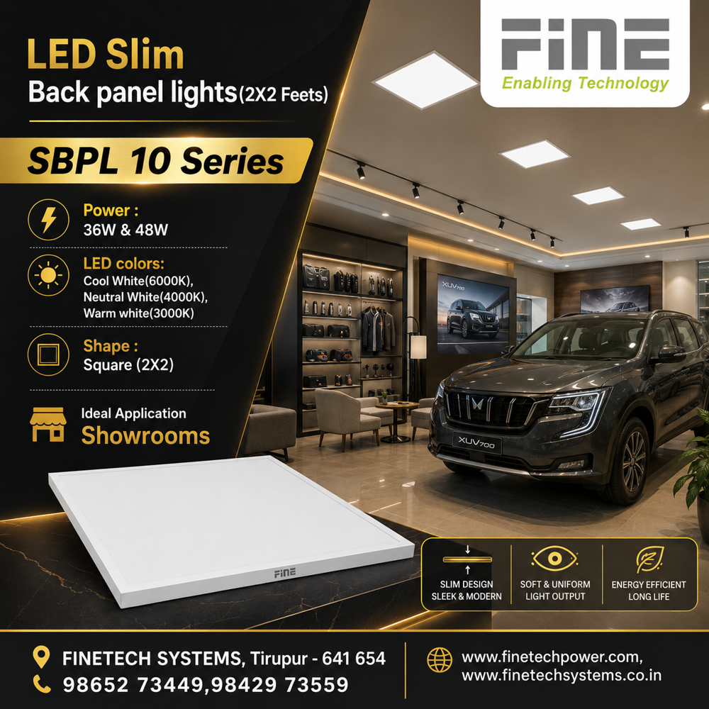 LED slim back panel lights