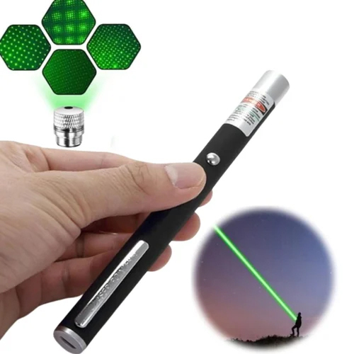2000mtr Laser Light Usb Rechargeable Green Laser Pointer - Color: Black