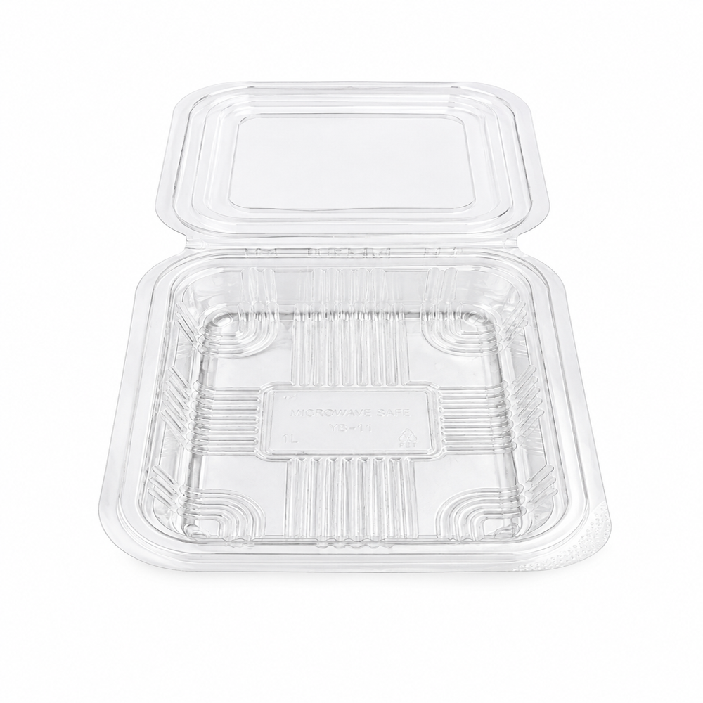 250ml Hinged Box - Color: Transparent
