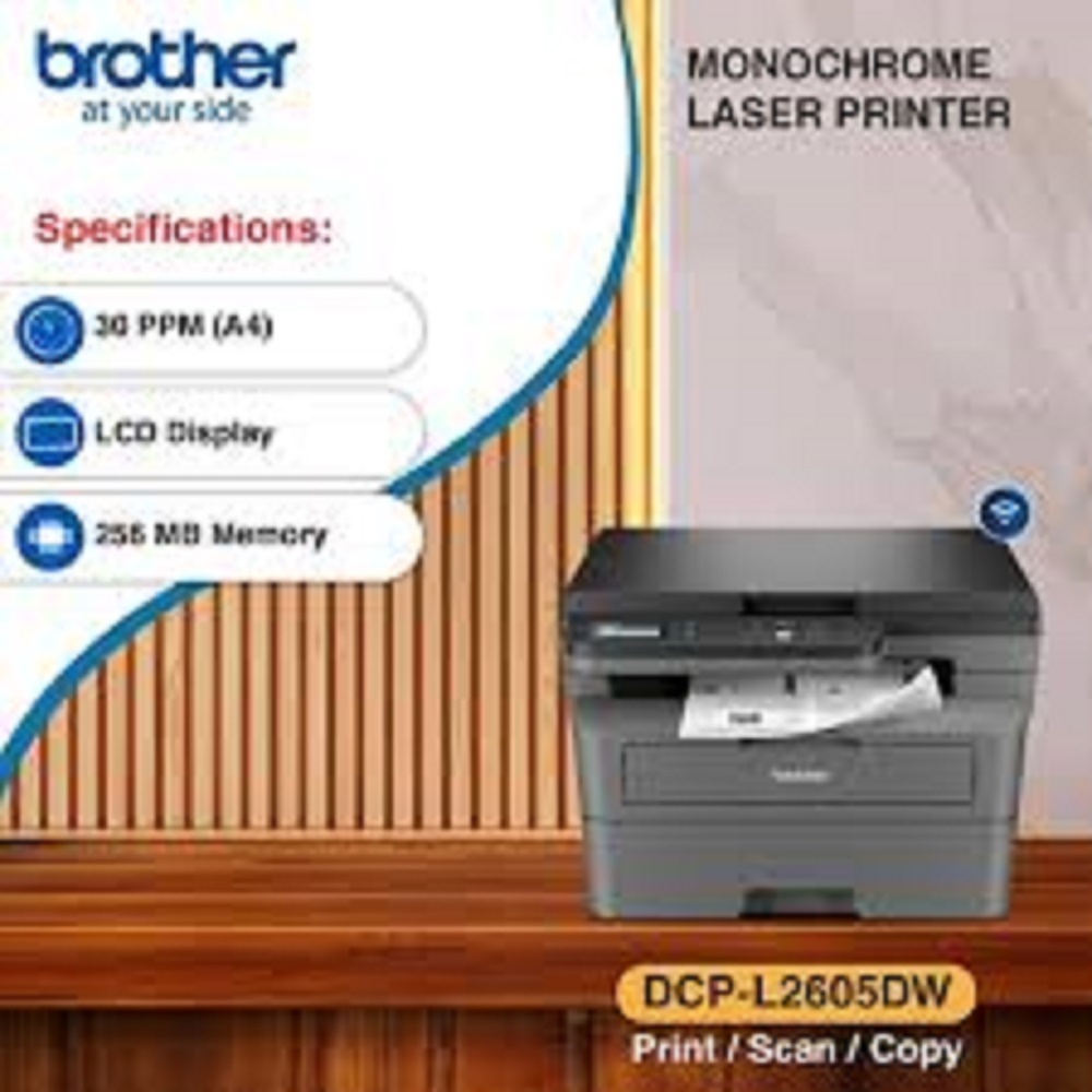 Brother DCP-L2605DW Multifunction Monochrome Laser Printer