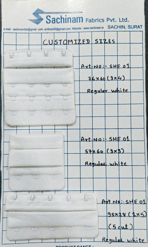 Customized Hook and Eye
