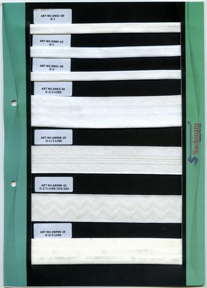 White Silicon Coated Elastic