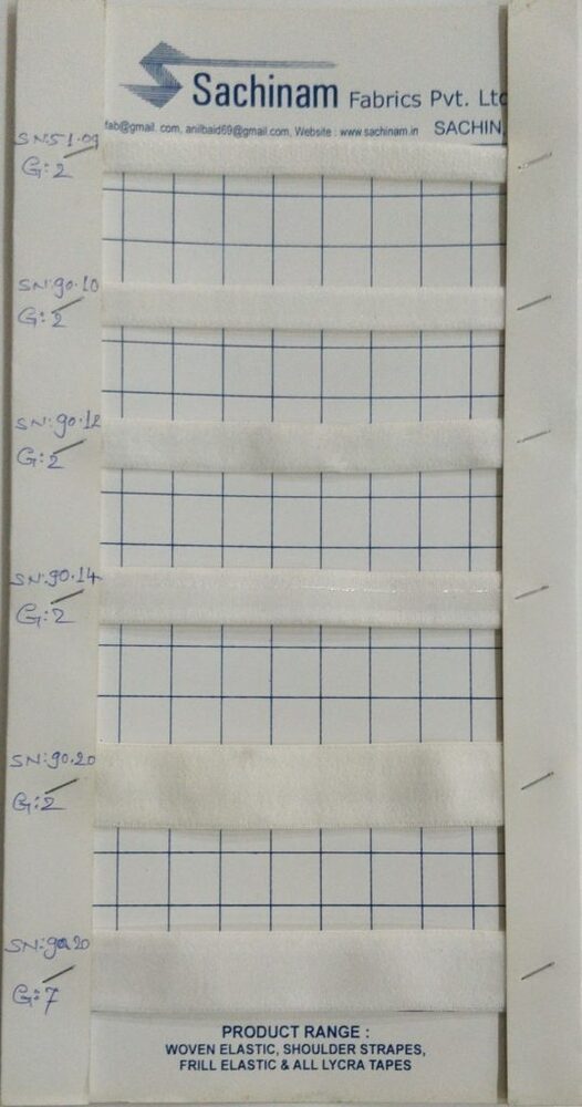 Pure White Silicon Coated Elastic
