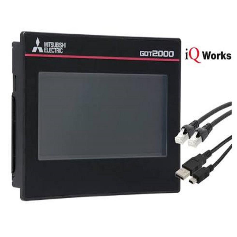 Mitsubishi Electric Got2000 Series (Gt21 Model) Gt2104-Rtbd Gt2103-Pmbds 3.8" Tft Monochrome Lcd Hmi 5-Color Led Backlight 24V Dc - Application: Machine Parameter Adjustment