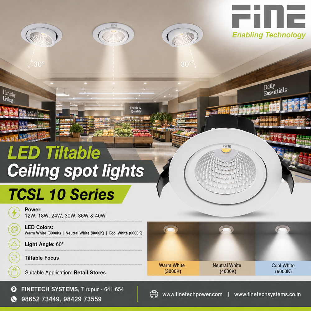 LED tiltable ceiling spot lights