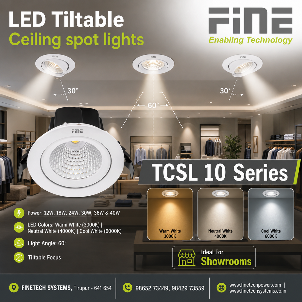 LED tiltable ceiling spot lights