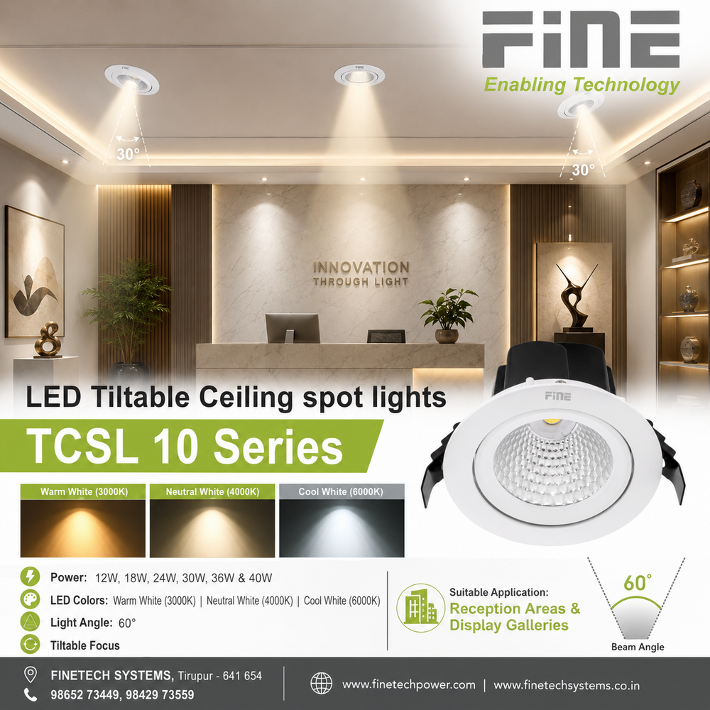 LED tiltable ceiling spot lights