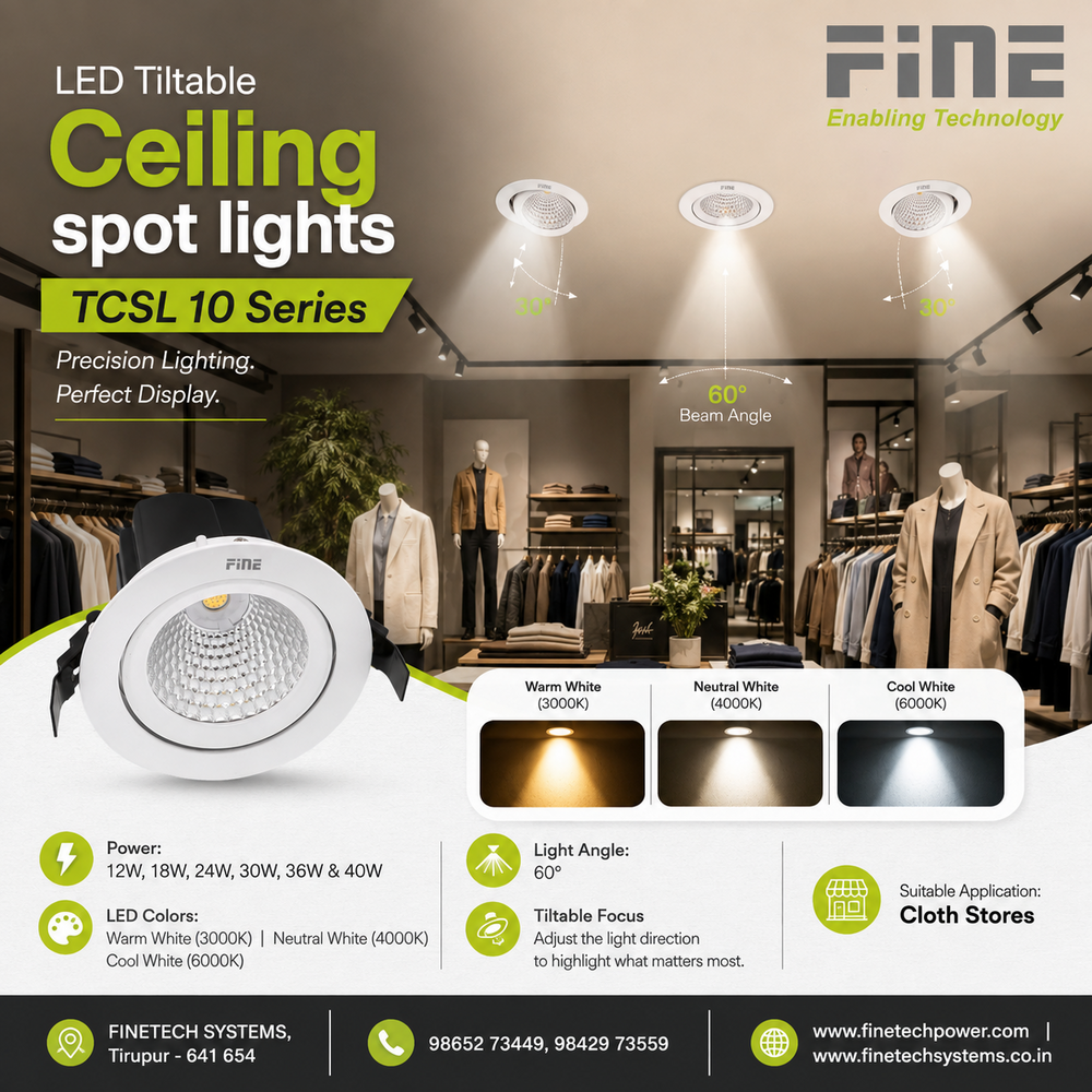 LED tiltable ceiling spot lights