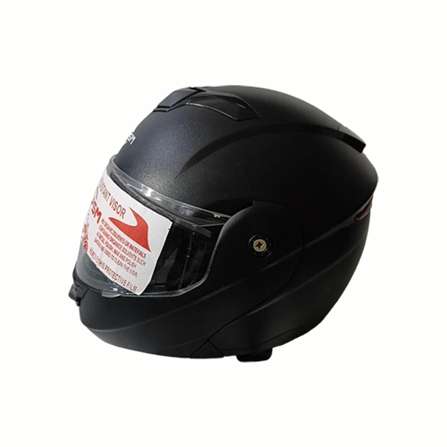 Matte Black Modular Flip Up Full Visor Helmet
