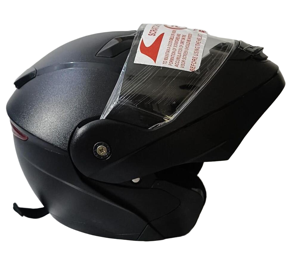 Matte Black Modular Flip Up Visor Helmet