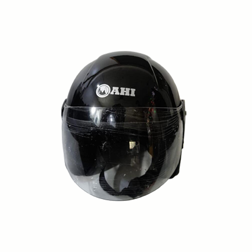 Plastic Black Half Face Bike Helmet - Size: Universal Fit