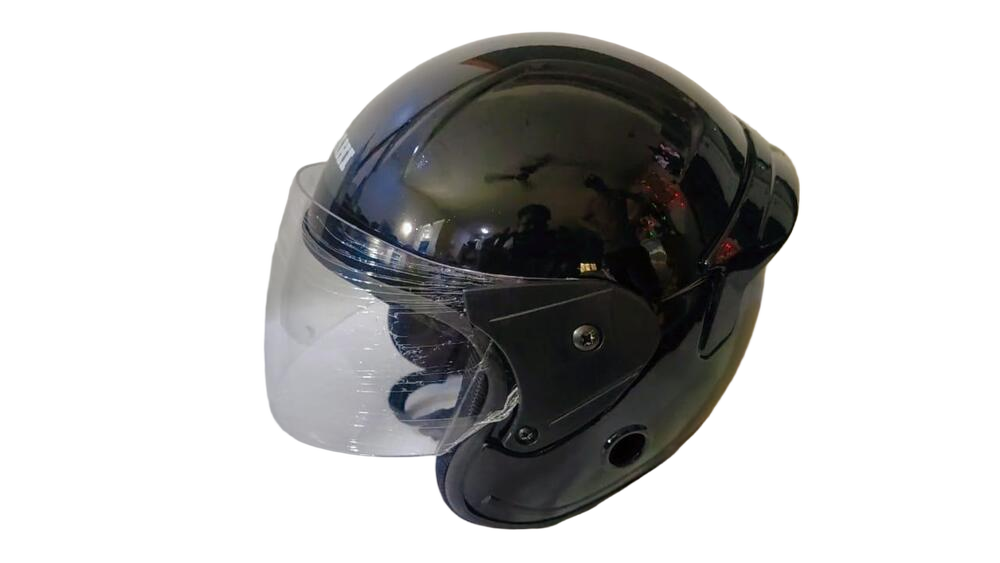 Plastic Black Half Face Bike Helmet