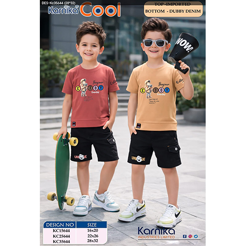 Karnika Cool Imported T-Shirt with Dubby Denim Shorts