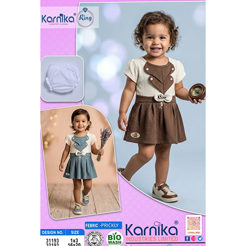 Karnika Ring Prickly Fabric Girls Dress
