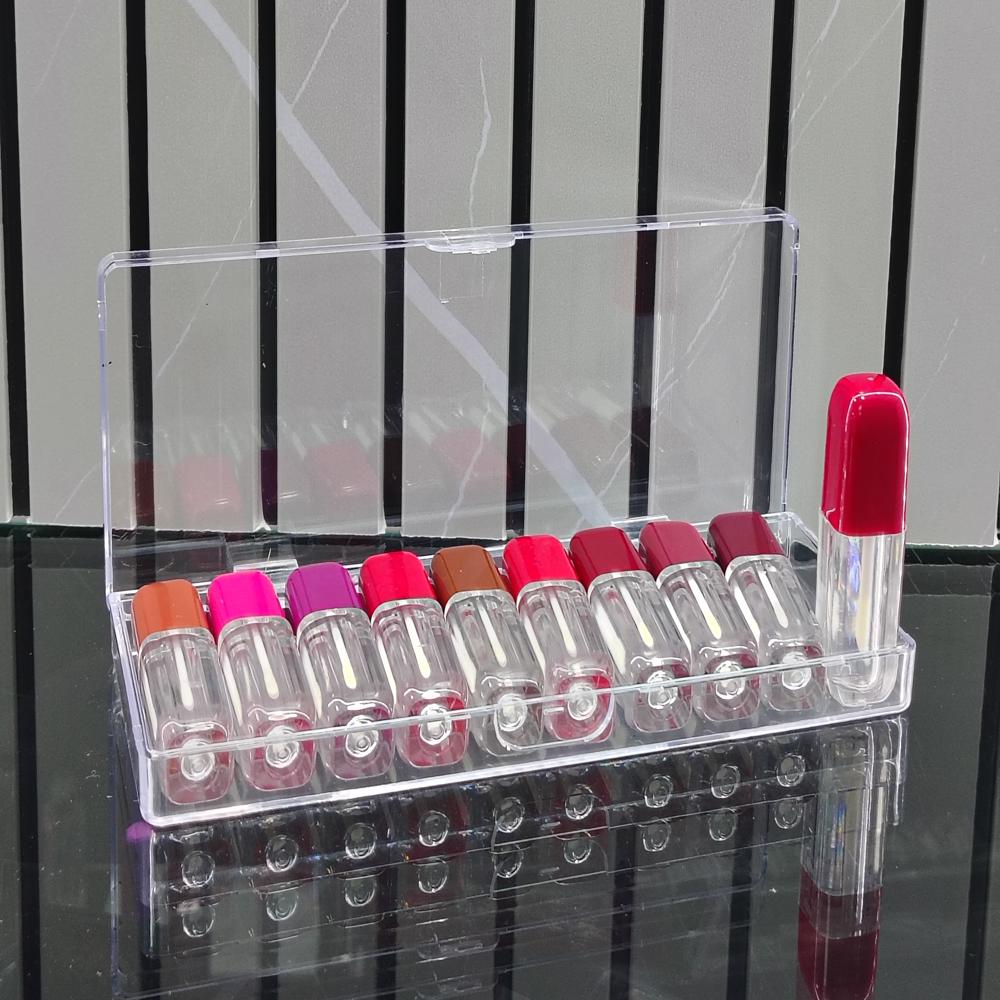 0.8ml each 10 Bottle Complete Set Plastic Liquid Lipstick Container.