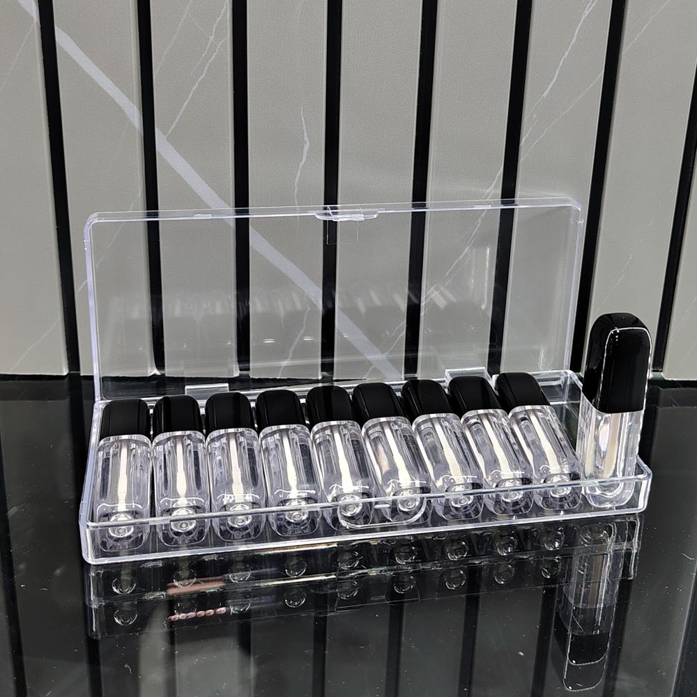 0.8ml each 10 Bottle Complete Set Plastic Liquid Lipstick Container.
