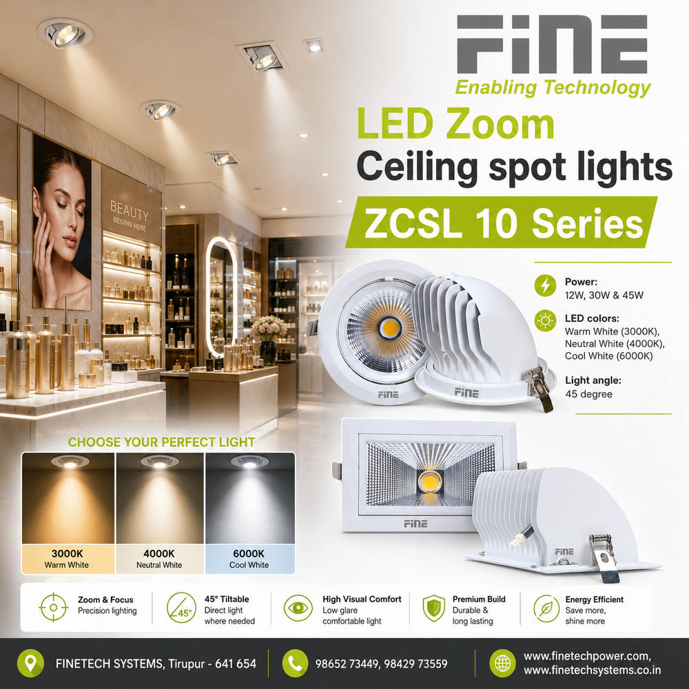 LED zoom ceiling spot lights