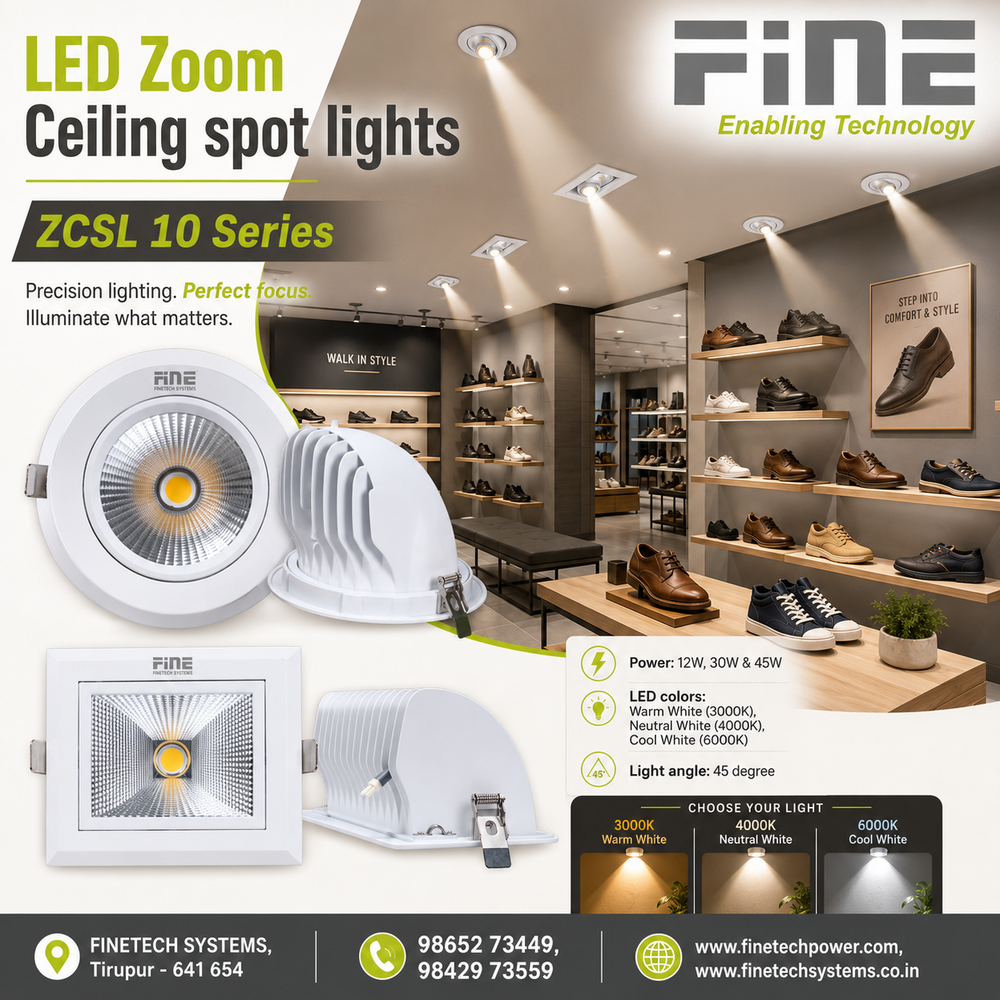LED zoom ceiling spot lights