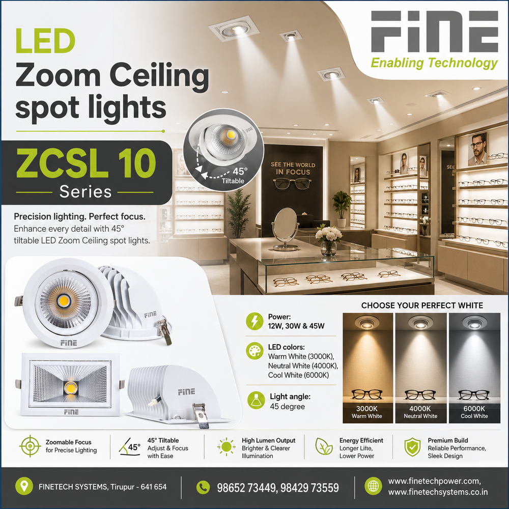 LED zoom ceiling spot lights