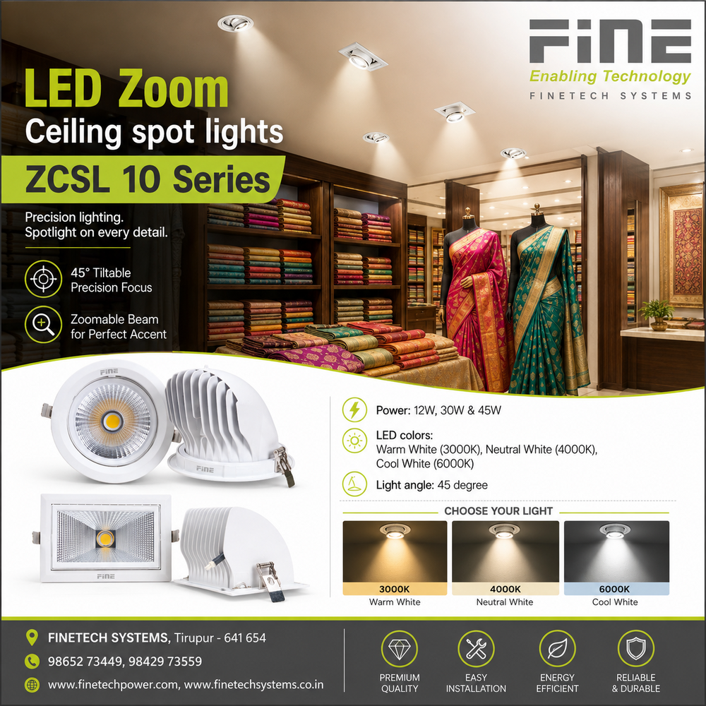 LED zoom ceiling spot lights
