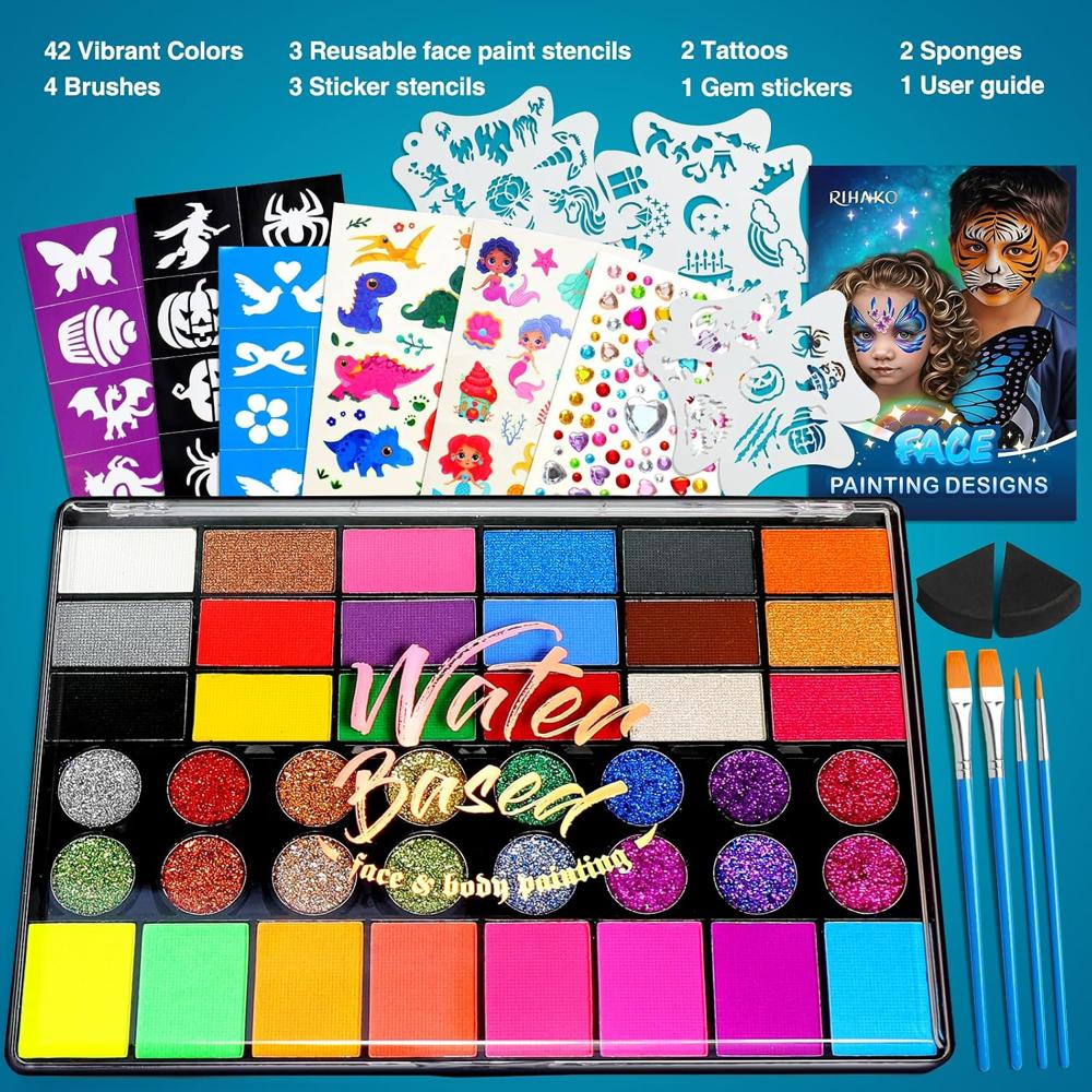 Professional Face Painting Kit  42 pcs