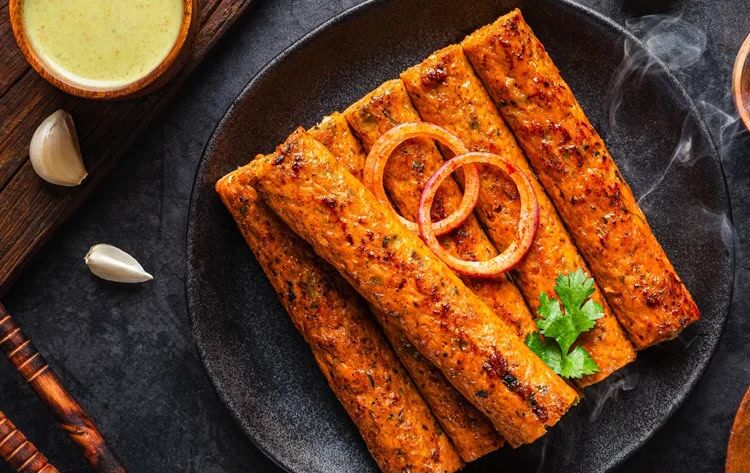 Fresh Frozen Mutton And Chicken Seekh Kebab
