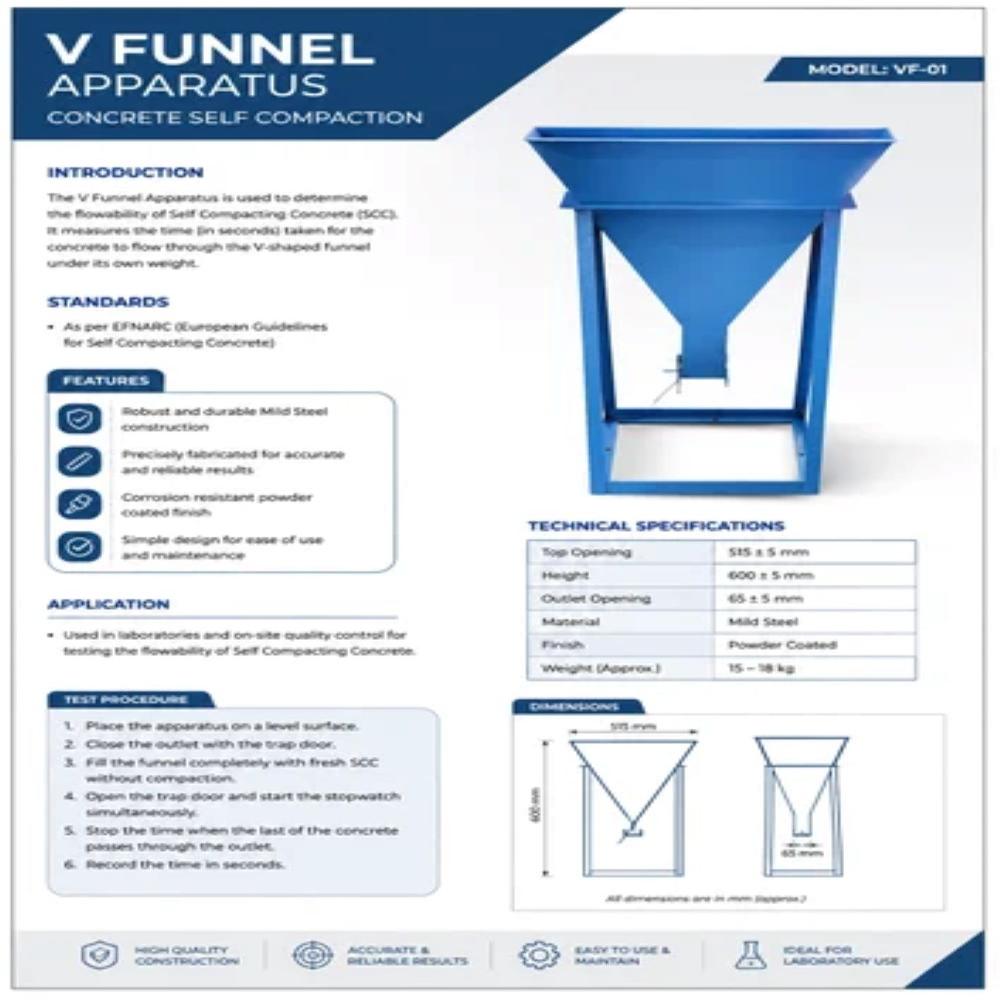 V Funnel For Self Compacting Concrete