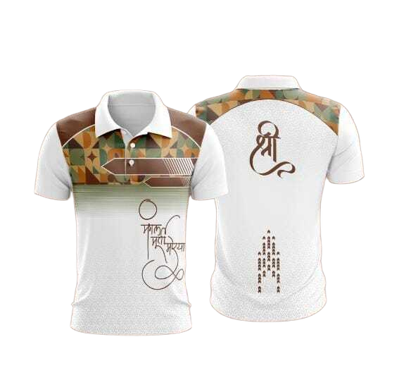 Mens Printed Micro Poly Polo T Shirt