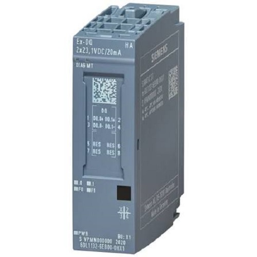 Siemens Simatic Et 200Sp Ha / Et 200Sp 6Dl1132-6Eb00-0Hx1 N/A (Intrinsically Safe Digital Ex-I Output Module) 1-Phase 24 V Dc (System) / 23.1 V Dc (Output) - Call Control Protocol: Not Applicable (Industrial Explosion Protection Module)